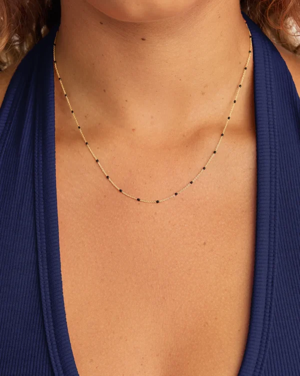 268-104-1-G_updated_1st_image.webp 18K Gold Plated Black Enamel Necklace